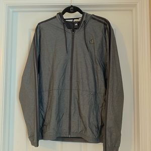 Adidas windbreaker. Zip up. Grey men’s med. worn 3 times.